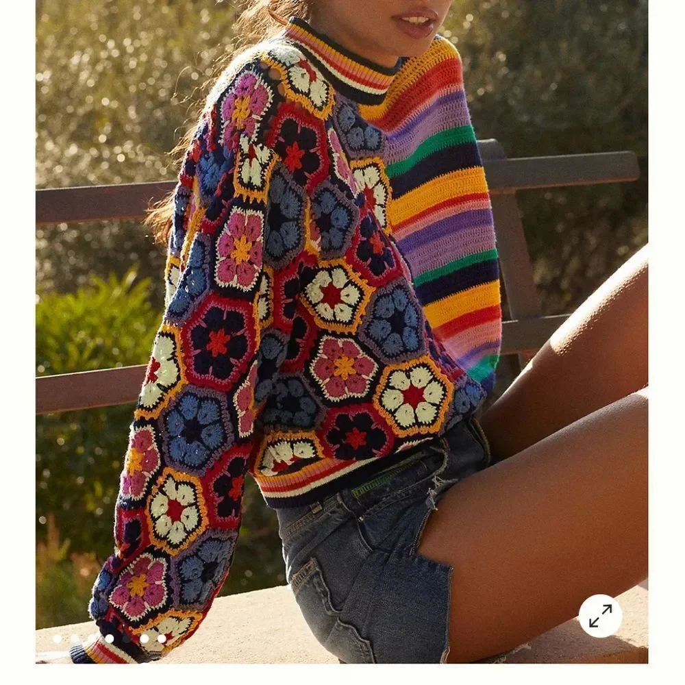 Edwin x Anthropologie Cai Embroidered Denim Jean Shorts in Electra Size 26 - NWT - Picture 4 of 6